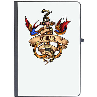                       UDNAG Ruled Notebook Diary 'Courage strength faith | Nautical Spirit', [A5 80Pages 80GSM]                                              