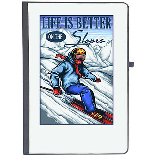                       UDNAG Ruled Notebook Diary 'Skiing | Ski Life', [A5 80Pages 80GSM]                                              