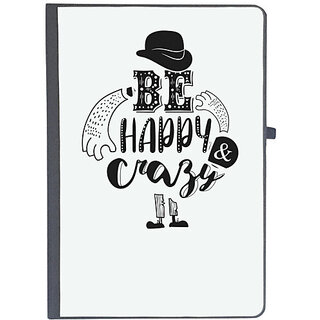                       UDNAG Ruled Notebook Diary 'Happy | Be happy and crazy BONUS', [A5 80Pages 80GSM]                                              
