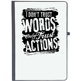                       UDNAG Ruled Notebook Diary 'Action words | dont trust', [A5 80Pages 80GSM]                                              