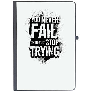                       UDNAG Ruled Notebook Diary 'Fail | You never fail untill you stop trying', [A5 80Pages 80GSM]                                              