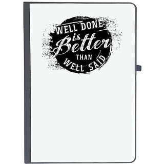                       UDNAG Ruled Notebook Diary 'Welldone | welldone is better than well said', [A5 80Pages 80GSM]                                              