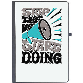                       UDNAG Ruled Notebook Diary 'Quotes | Stop Talking start doing', [A5 80Pages 80GSM]                                              