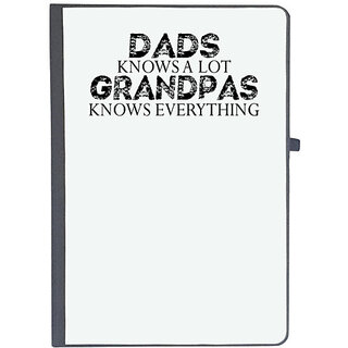                       UDNAG Ruled Notebook Diary 'Grand Father | dads knows a lot grandpas knows everything', [A5 80Pages 80GSM]                                              