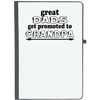                       UDNAG Ruled Notebook Diary 'Grand Father | great dads get promoted to', [A5 80Pages 80GSM]                                              