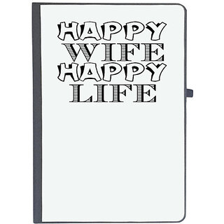                       UDNAG Ruled Notebook Diary 'Couple | happy wife happy lifea', [A5 80Pages 80GSM]                                              