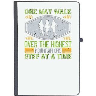                       UDNAG Ruled Notebook Diary 'Walking | One may walk over the highest mountain', [A5 80Pages 80GSM]                                              