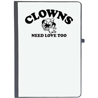                       UDNAG Ruled Notebook Diary 'Love | clowns need love too', [A5 80Pages 80GSM]                                              