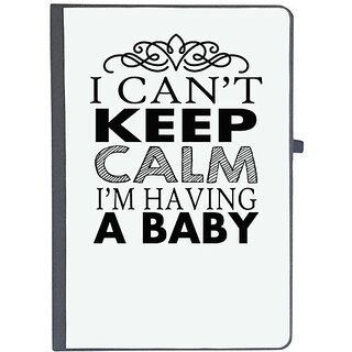                      UDNAG Ruled Notebook Diary 'Father | i am can not keep clam i am having a baby', [A5 80Pages 80GSM]                                              