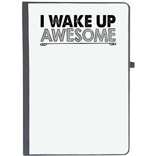                       UDNAG Ruled Notebook Diary 'Awesome | i wake up awesome', [A5 80Pages 80GSM]                                              