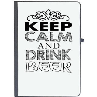                       UDNAG Ruled Notebook Diary 'Drinking | keep clam and drink beer', [A5 80Pages 80GSM]                                              