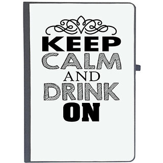                       UDNAG Ruled Notebook Diary 'Drinking | keep clam and drink on', [A5 80Pages 80GSM]                                              
