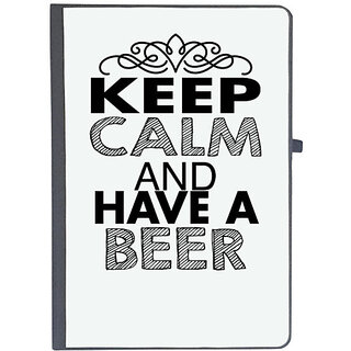                       UDNAG Ruled Notebook Diary 'Drinking | keep clam and have a beer', [A5 80Pages 80GSM]                                              