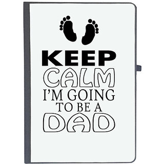                       UDNAG Ruled Notebook Diary 'Father | keep clam i am going to be a dadd', [A5 80Pages 80GSM]                                              