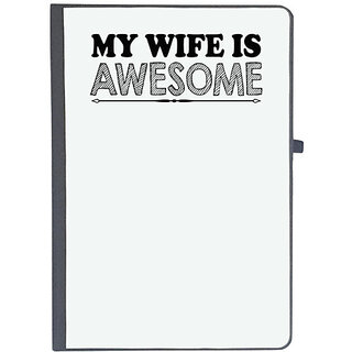                       UDNAG Ruled Notebook Diary 'Couple | my wife is awesome', [A5 80Pages 80GSM]                                              