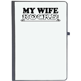                       UDNAG Ruled Notebook Diary 'Couple | my wife rocks', [A5 80Pages 80GSM]                                              