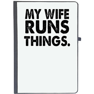                       UDNAG Ruled Notebook Diary 'Couple | my wife runs things', [A5 80Pages 80GSM]                                              
