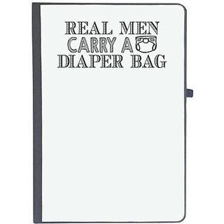                       UDNAG Ruled Notebook Diary 'Baby | real men carry a diaper bag', [A5 80Pages 80GSM]                                              