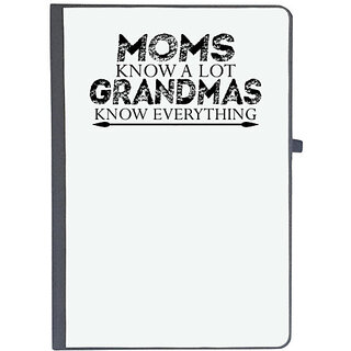                       UDNAG Ruled Notebook Diary 'Grand Mother | moms know a lot grandmas', [A5 80Pages 80GSM]                                              