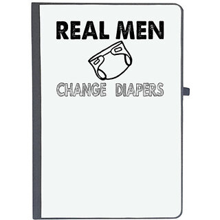                       UDNAG Ruled Notebook Diary 'Baby | real men change diapers', [A5 80Pages 80GSM]                                              