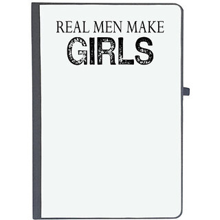                       UDNAG Ruled Notebook Diary 'Girl | real men make girls', [A5 80Pages 80GSM]                                              