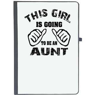                       UDNAG Ruled Notebook Diary 'Aunt | this girl is going to be an aunt', [A5 80Pages 80GSM]                                              
