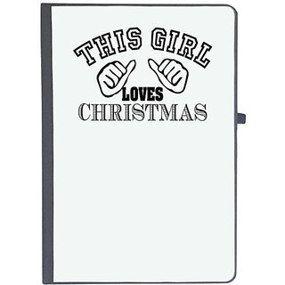                       UDNAG Ruled Notebook Diary 'Christmass | this girl loves christmas', [A5 80Pages 80GSM]                                              