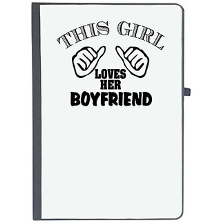                       UDNAG Ruled Notebook Diary 'Boyfriend | this girl loves her boyfriend', [A5 80Pages 80GSM]                                              