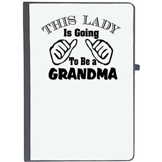                       UDNAG Ruled Notebook Diary 'Grandma | this lady is going to be a grandma', [A5 80Pages 80GSM]                                              