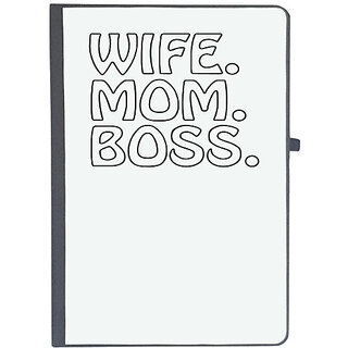                       UDNAG Ruled Notebook Diary 'Wife | wife mom boss', [A5 80Pages 80GSM]                                              