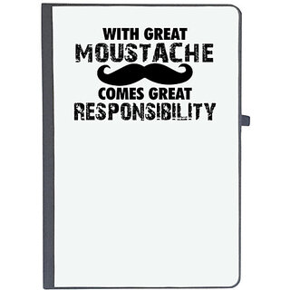                       UDNAG Ruled Notebook Diary 'Responsibility | with great moustache', [A5 80Pages 80GSM]                                              