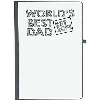                       UDNAG Ruled Notebook Diary 'Dad | world is best dad est 2019', [A5 80Pages 80GSM]                                              