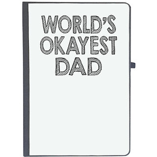                       UDNAG Ruled Notebook Diary 'Father | world is okayest dad,j', [A5 80Pages 80GSM]                                              