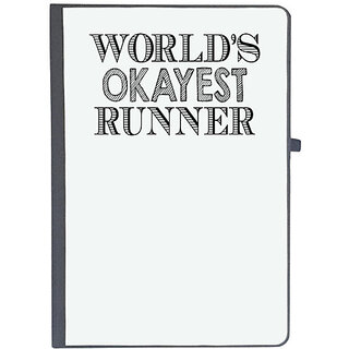                       UDNAG Ruled Notebook Diary 'Runner | world is okayest runner', [A5 80Pages 80GSM]                                              