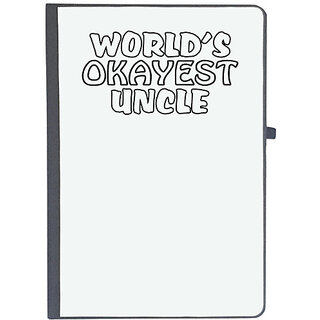                       UDNAG Ruled Notebook Diary 'Uncle | world is okayest uncle', [A5 80Pages 80GSM]                                              