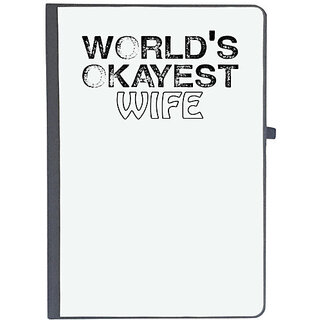                       UDNAG Ruled Notebook Diary 'Wife | world is okayest wife,u', [A5 80Pages 80GSM]                                              