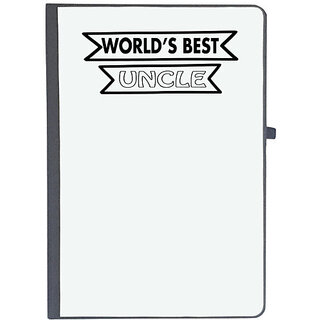                       UDNAG Ruled Notebook Diary 'Uncle | world's best uncle', [A5 80Pages 80GSM]                                              