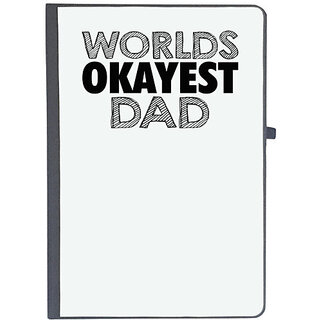                       UDNAG Ruled Notebook Diary 'Father | worlds okayest dad', [A5 80Pages 80GSM]                                              