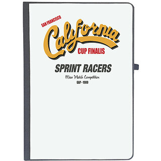                       UDNAG Ruled Notebook Diary 'Racing | California', [A5 80Pages 80GSM]                                              