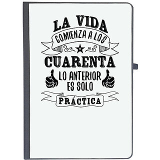                       UDNAG Ruled Notebook Diary 'Cuarenta | La vida', [A5 80Pages 80GSM]                                              