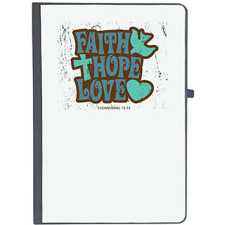                       UDNAG Ruled Notebook Diary 'Love | Faith hope love', [A5 80Pages 80GSM]                                              