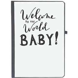                       UDNAG Ruled Notebook Diary 'Baby | Welcome to the world baby', [A5 80Pages 80GSM]                                              