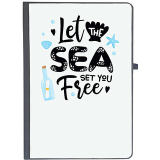                       UDNAG Ruled Notebook Diary 'Sea | Let the sea set you free', [A5 80Pages 80GSM]                                              