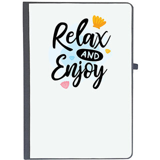                       UDNAG Ruled Notebook Diary 'Enjoy | Relax and enjoy', [A5 80Pages 80GSM]                                              