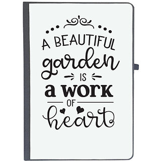                       UDNAG Ruled Notebook Diary 'Garden | A beautiful garden is a work of heart', [A5 80Pages 80GSM]                                              