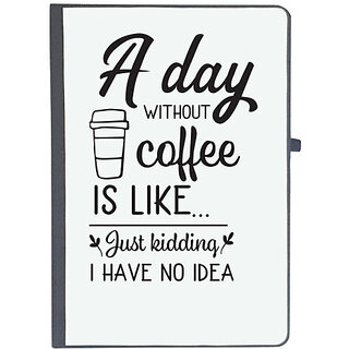                       UDNAG Ruled Notebook Diary 'Coffee | A day without Coffee', [A5 80Pages 80GSM]                                              