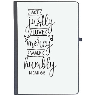                       UDNAG Ruled Notebook Diary 'Mercy | Act Justly', [A5 80Pages 80GSM]                                              