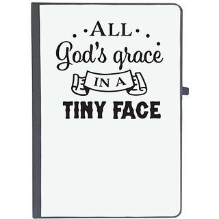                       UDNAG Ruled Notebook Diary 'Baby | All grace in a tiny face', [A5 80Pages 80GSM]                                              