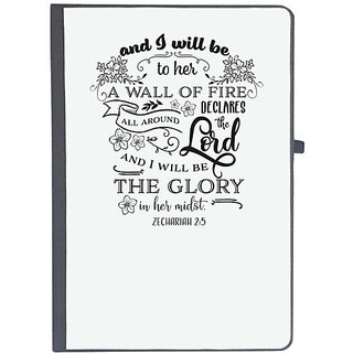                       UDNAG Ruled Notebook Diary 'Saying | And I will be the Wall of Fire', [A5 80Pages 80GSM]                                              