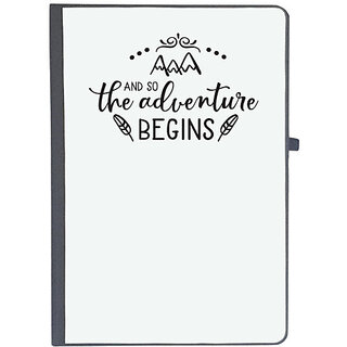                       UDNAG Ruled Notebook Diary 'Adventure | And so the adventure begins', [A5 80Pages 80GSM]                                              